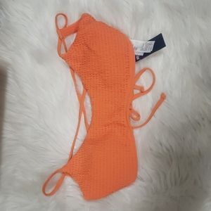 Neon Orange Bikini Top